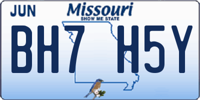 MO license plate BH7H5Y