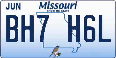 MO license plate BH7H6L