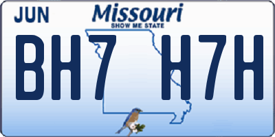 MO license plate BH7H7H