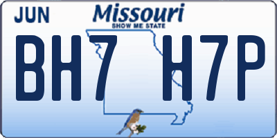 MO license plate BH7H7P