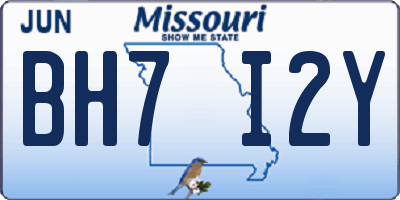 MO license plate BH7I2Y