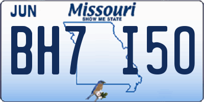 MO license plate BH7I5O