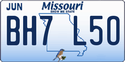 MO license plate BH7L5O