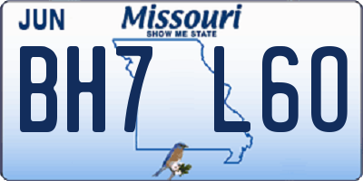 MO license plate BH7L6O