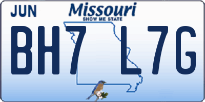 MO license plate BH7L7G