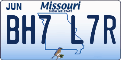 MO license plate BH7L7R