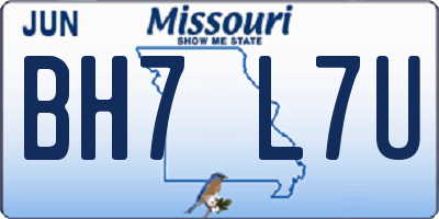 MO license plate BH7L7U