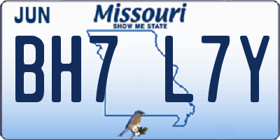 MO license plate BH7L7Y