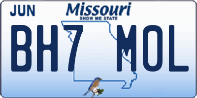 MO license plate BH7M0L
