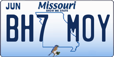 MO license plate BH7M0Y