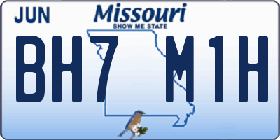 MO license plate BH7M1H