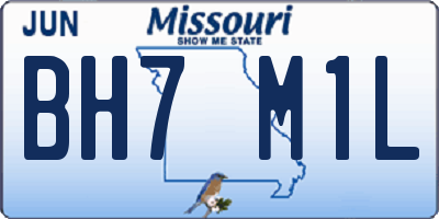 MO license plate BH7M1L