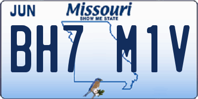 MO license plate BH7M1V