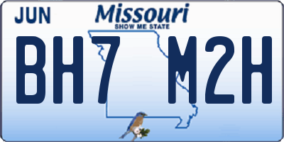 MO license plate BH7M2H