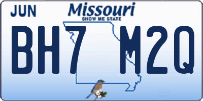 MO license plate BH7M2Q