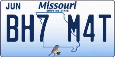 MO license plate BH7M4T