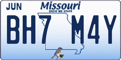 MO license plate BH7M4Y
