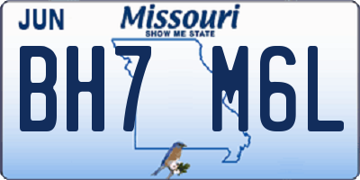 MO license plate BH7M6L