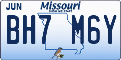 MO license plate BH7M6Y