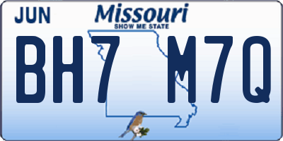 MO license plate BH7M7Q