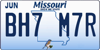 MO license plate BH7M7R