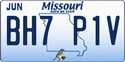 MO license plate BH7P1V