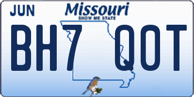MO license plate BH7Q0T