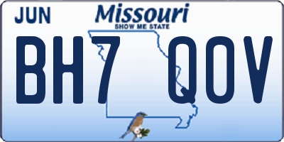 MO license plate BH7Q0V