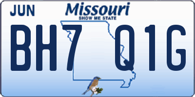 MO license plate BH7Q1G