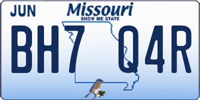 MO license plate BH7Q4R