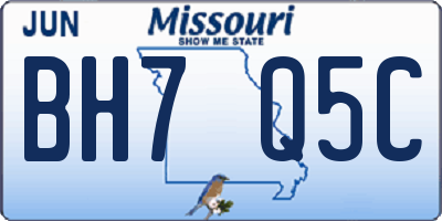 MO license plate BH7Q5C