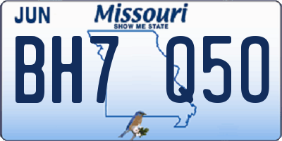 MO license plate BH7Q5O