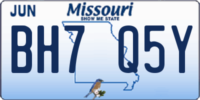 MO license plate BH7Q5Y