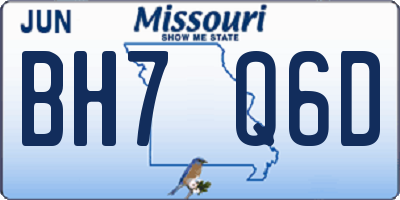 MO license plate BH7Q6D