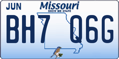 MO license plate BH7Q6G