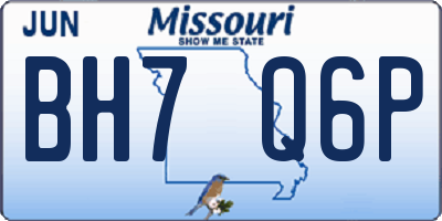 MO license plate BH7Q6P