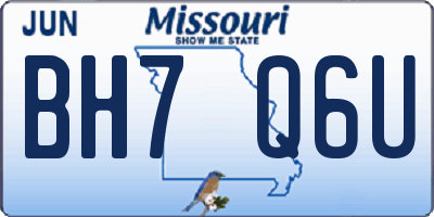 MO license plate BH7Q6U