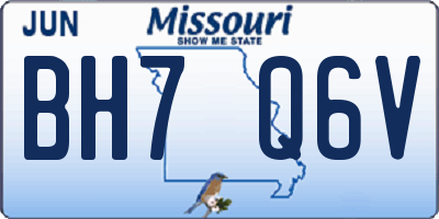 MO license plate BH7Q6V