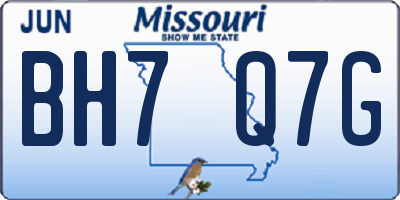 MO license plate BH7Q7G