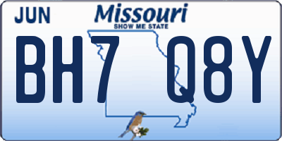 MO license plate BH7Q8Y