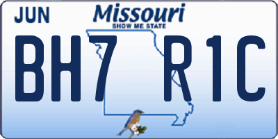 MO license plate BH7R1C
