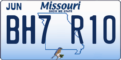 MO license plate BH7R1O
