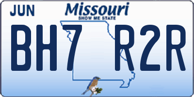 MO license plate BH7R2R