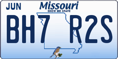 MO license plate BH7R2S