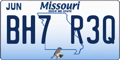 MO license plate BH7R3Q