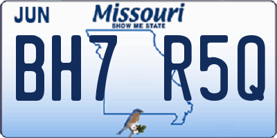 MO license plate BH7R5Q