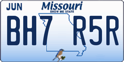 MO license plate BH7R5R