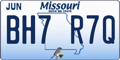 MO license plate BH7R7Q