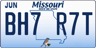 MO license plate BH7R7T
