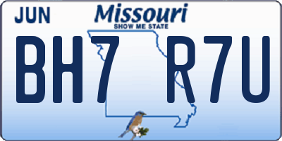 MO license plate BH7R7U